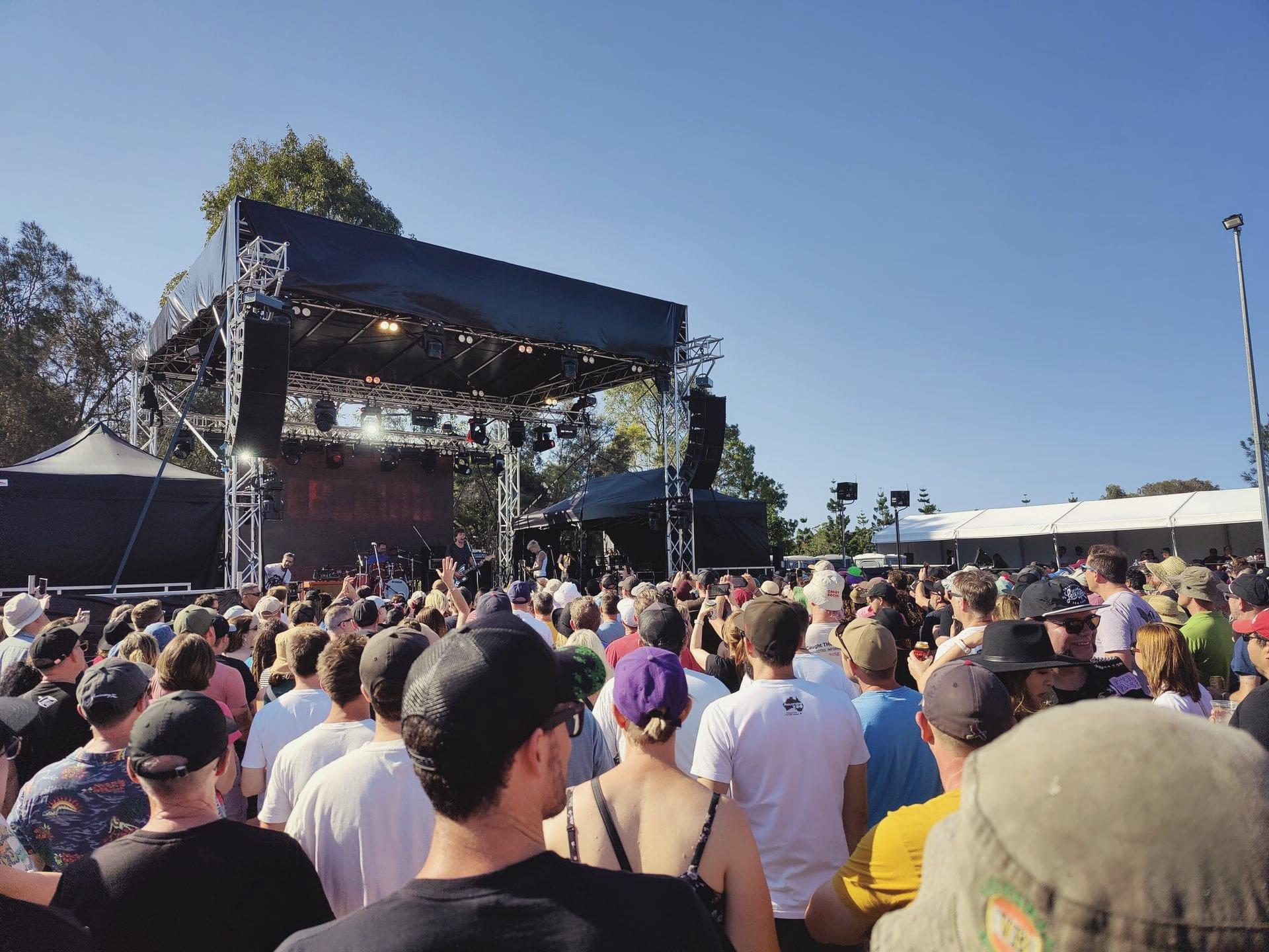 group of people at the Maleny Music Festival