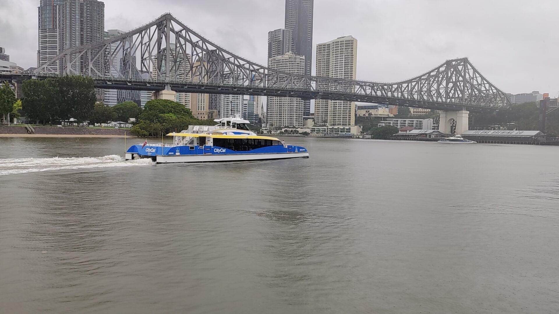 CityCat boat sailing across the Sydney river