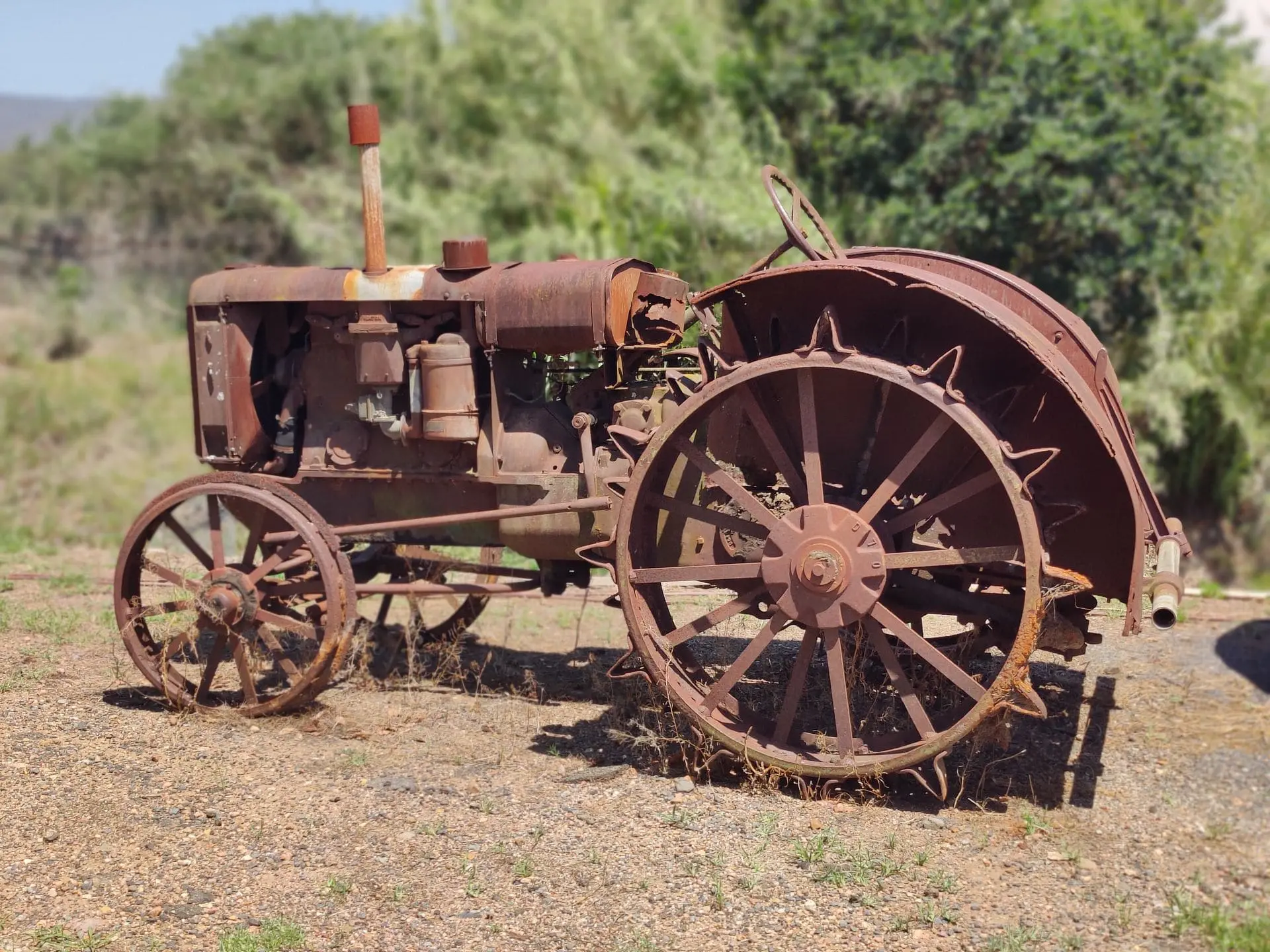 old rusted tractor